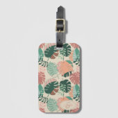 トロピカルボホモンステラパーソナライズされたサマーホリデー ラゲッジタグ (正面縦)