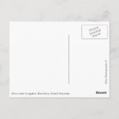 トロピカルボラボララグーンのオーバーウォーターバンガロー ポストカード (裏面)