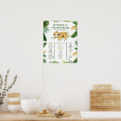 トロピカルボーイスロスファースト誕生日サイン ポスター (キッチン)