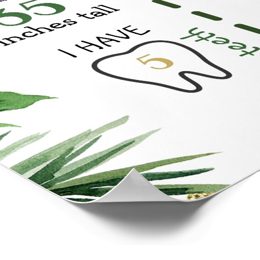 トロピカルボーイスロスファースト誕生日サイン ポスター (角)