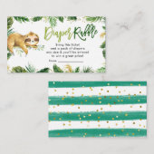 トロピカルボーイスロスベビーシャワーおむつラッフル エンクロージャーカード (正面/裏面)