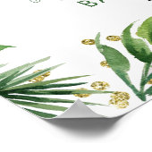 トロピカルボーイスロスベビーシャワーウェルカムサイン ポスター (角)