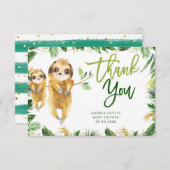 トロピカルボーイスロスベビーシャワーサンキューカード サンキューカード (正面/裏面)
