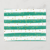 トロピカルボーイスロスベビーシャワーブックベビー インビテーションポストカード (裏面)