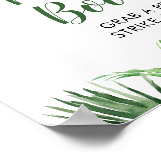 トロピカルボーイスロスベビーシャワー写真ブースの看板 ポスター (角)