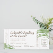 トロピカルボーディングパスビーチ誕生日トリップ 招待状 (スタンド正面)