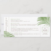 トロピカルボーディングパスビーチ誕生日トリップ 招待状 (裏面)