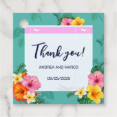 トロピカルボーディングパス目的地の結婚式 フェイバータグ (正面)