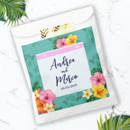 トロピカルボーディングパス目的地の結婚式 フェイバーバッグ