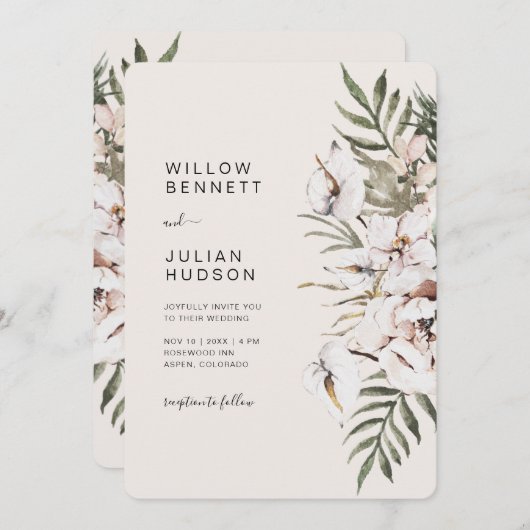 トロピカルボ結婚ホの全てを一つにする 招待状 (正面/裏面)