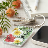 トロピカルボ葉タニカルフローラ&フラワーズアロハ キーホルダー (正面右)
