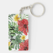 トロピカルボ葉タニカルフローラ&フラワーズアロハ キーホルダー (裏面)