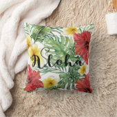 トロピカルボ葉タニカルフローラ&フラワーズアロハ クッション (ブランケット)
