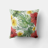 トロピカルボ葉タニカルフローラ&フラワーズアロハ クッション (裏面)