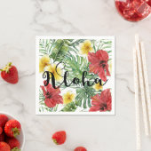 トロピカルボ葉タニカルフローラ&フラワーズアロハ スタンダードカクテルナプキン (インサイチュ)