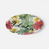 トロピカルボ葉タニカルフローラ&フラワーズアロハ ペーパープレート (アングル)