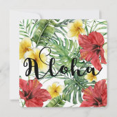 トロピカルボ葉タニカルフローラ&フラワーズアロハ 招待状 (裏面)