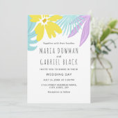 トロピカルボ葉タニカル結婚式招待状 招待状 (スタンド正面)