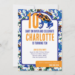 トロピカルポイズンダーツカエル誕生日招待状 招待状