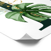 トロピカルポスター付き葉装飾文字D ポスター (角)