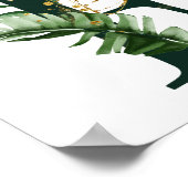 トロピカルポスター付き葉装飾文字E ポスター (角)