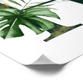 トロピカルポスター付き葉装飾文字H ポスター (角)