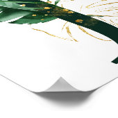 トロピカルポスター付き葉装飾文字J ポスター (角)