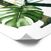 トロピカルポスター付き葉装飾文字K ポスター (角)