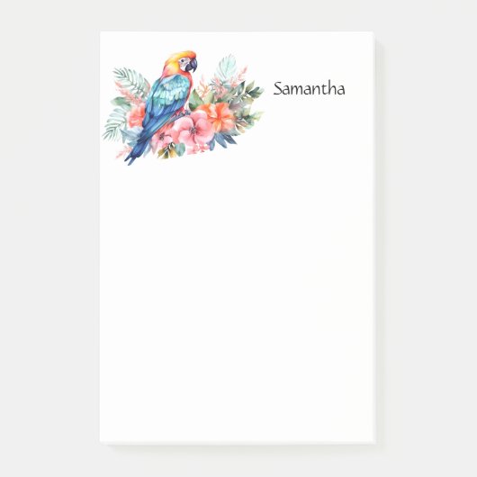 トロピカルマカオパロパーソナライズされたット4x6 ポストイット (正面)