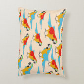 トロピカルマカラフルコー模様 アクセントクッション (裏面(縦))