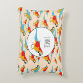 トロピカルマカラフルコー模様 アクセントクッション (裏面(縦))