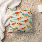 トロピカルマカラフルコー模様 クッション (ブランケット)