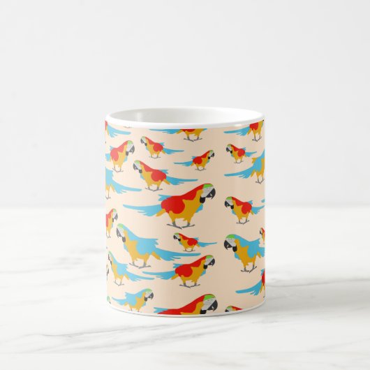 トロピカルマカラフルコー模様 コーヒーマグカップ (中央)