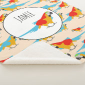 トロピカルマカラフルコー模様 シェルパブランケット (3/4)