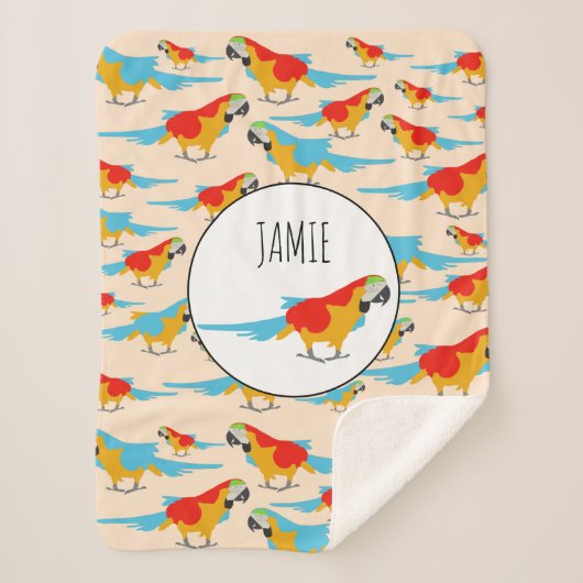 トロピカルマカラフルコー模様 シェルパブランケット (正面)