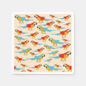 トロピカルマカラフルコー模様 スタンダードカクテルナプキン (正面)