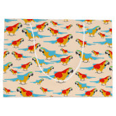 トロピカルマカラフルコー模様 ラージペーパーバッグ (裏面)