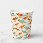 トロピカルマカラフルコー模様 紙コップ (裏面)