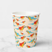 トロピカルマカラフルコー模様 紙コップ (左)