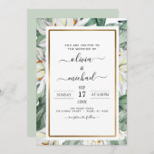 トロピカルマグノリアフローラ結婚式招待状フライヤー 招待状 (正面/裏面)