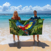 トロピカルマコーカラフルビーチタオル ビーチタオル