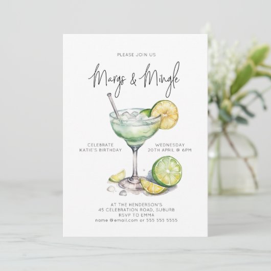 トロピカルマルガリタカクテルパーティの招待状 招待状 (スタンド正面)