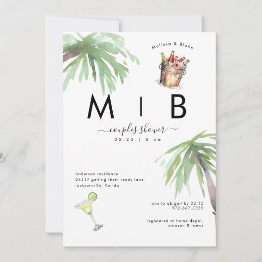 トロピカルマルガリータ&ビールカップル結婚ズ セーブザデート (正面)