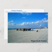 トロピカルマルコアイランドフロリダAビーチ結婚式 ポストカード (正面/裏面)