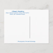 トロピカルマルコアイランドフロリダAビーチ結婚式 ポストカード (裏面)