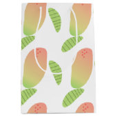 トロピカルマンゴフルーツグリーンオレンジ ミディアムペーパーバッグ (正面)