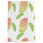 トロピカルマンゴフルーツグリーンオレンジ ミディアムペーパーバッグ (裏面)