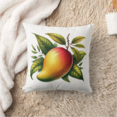 トロピカルマンゴフルーツ植物学 クッション (ブランケット)