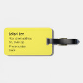 トロピカルマンゴータンゴパーソナライズされた ラゲッジタグ (裏面横)