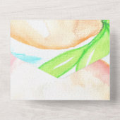 トロピカルマンゴー手描きサマーウェディング オールインワン招待状 (裏面)